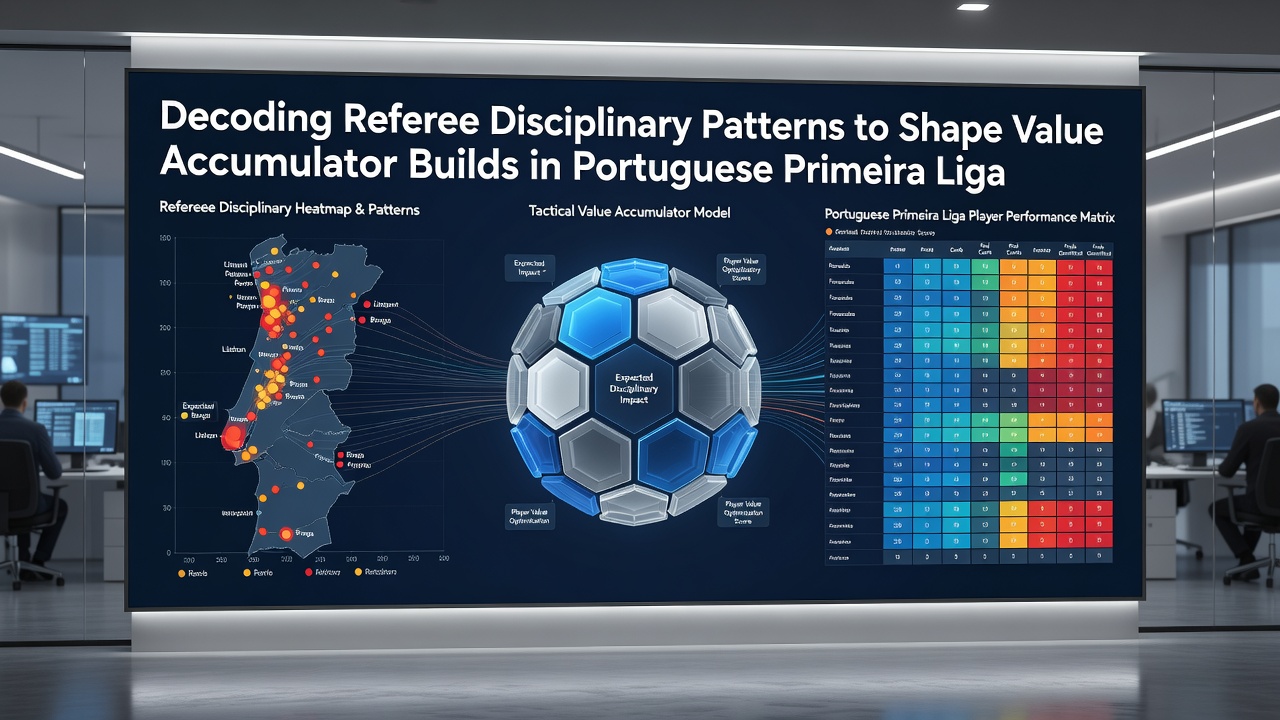 Detailed infographic showing Primeira Liga referee card statistics and patterns