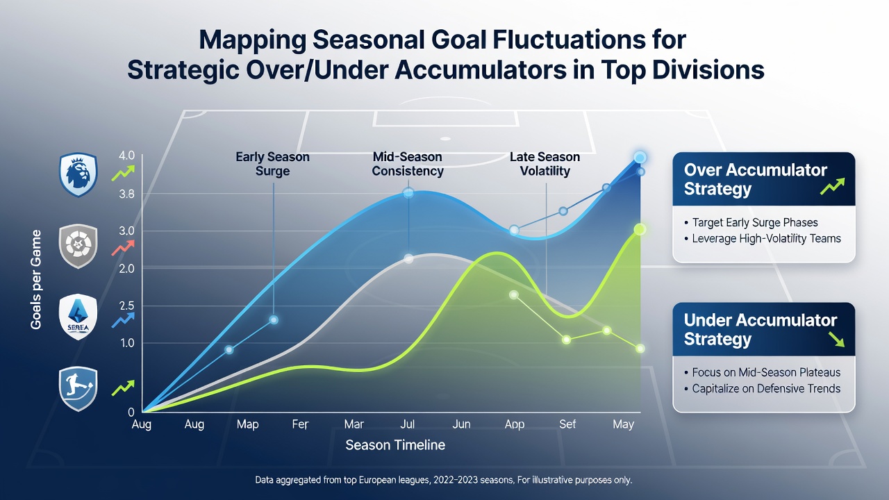 Detailed heat map of goal scoring rates by month across Europe's top five leagues for accumulator planning