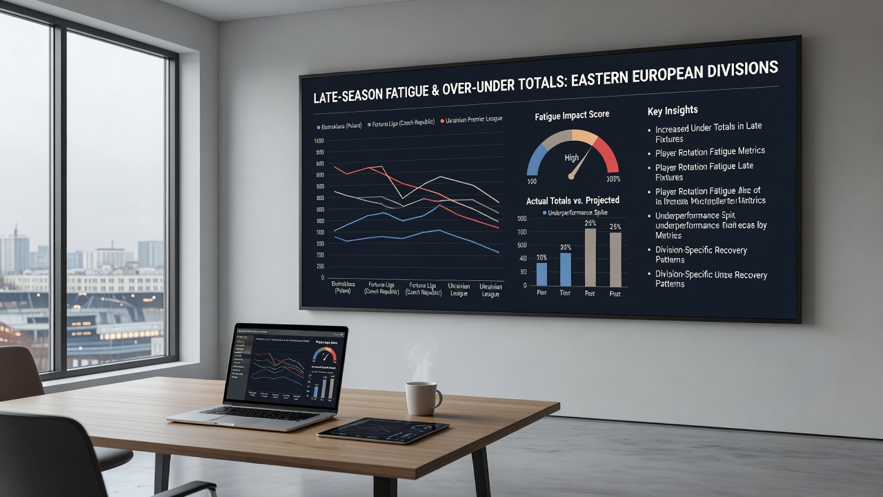 Statistical chart showing goal averages dropping in late-season Eastern European matches